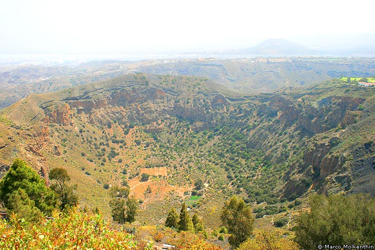 Caldera de Bandama, Krater